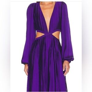 Rococo Sand Cassi Long Sleeve Midi Dress in purple - Size Medium